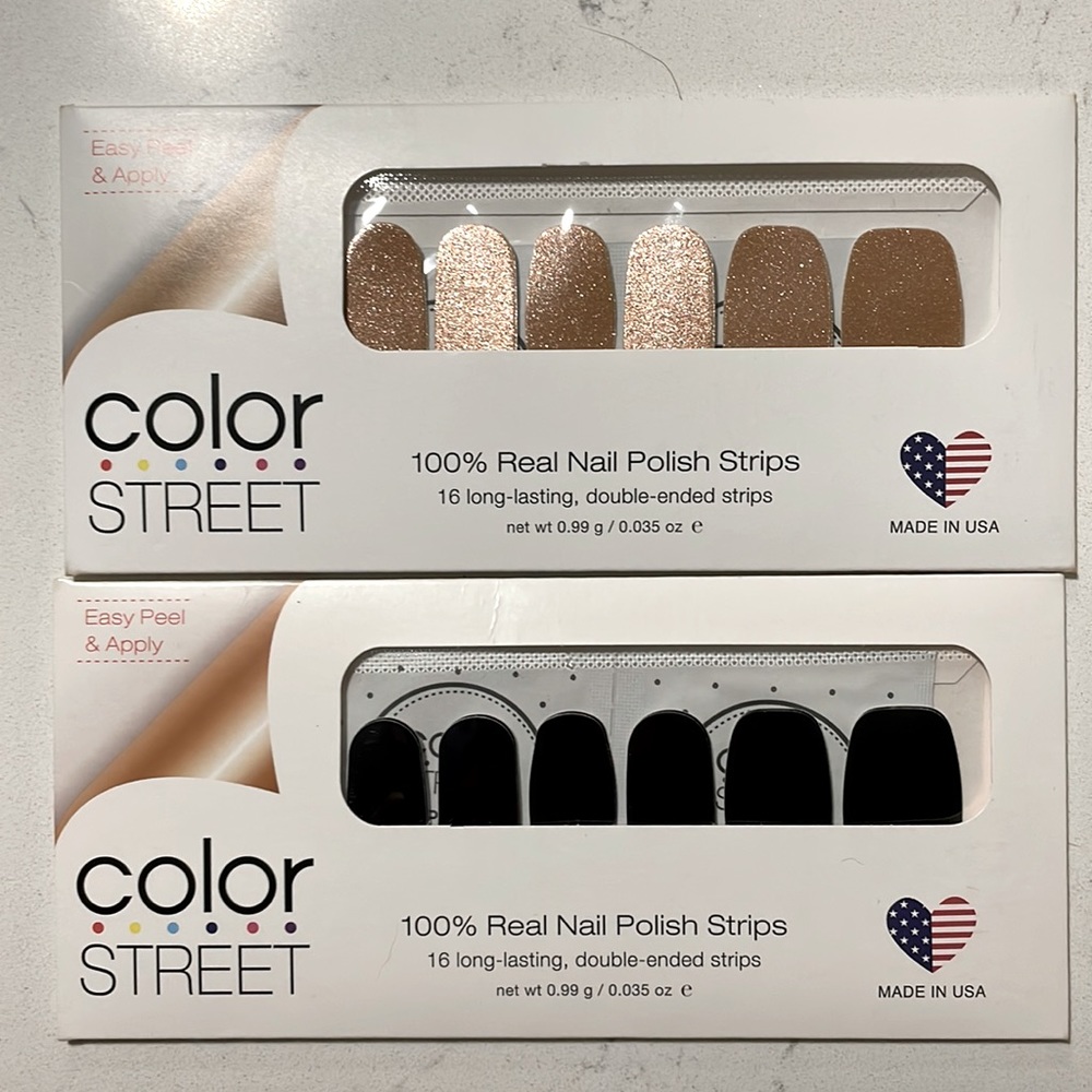 Color Street, Easy Peel & Apply Nails, 2 packs of 16 double-ended strips